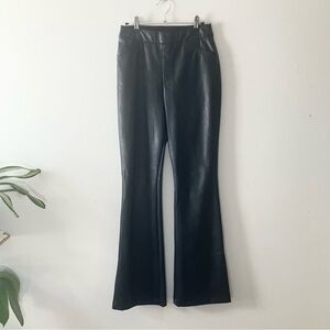 Spanx Faux Leather Flare Pants Black Medium Modern Sleek Conturing